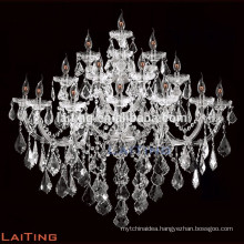 Maria Theresa Grand 15-light Chrome Finish and Crystal Large Candle 4-tier Extra Large Wall Sconce 32113